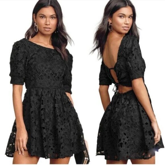 Lulus Dresses & Skirts - NWT Lulus For a Moment Lace Cut Out Mini Dress Size XL